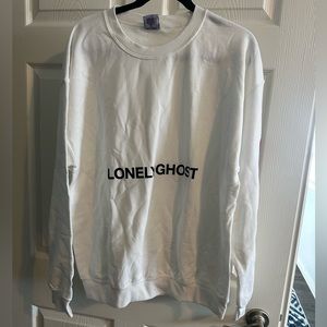 White Lonely Ghost sweatshirt in Size L Brand new